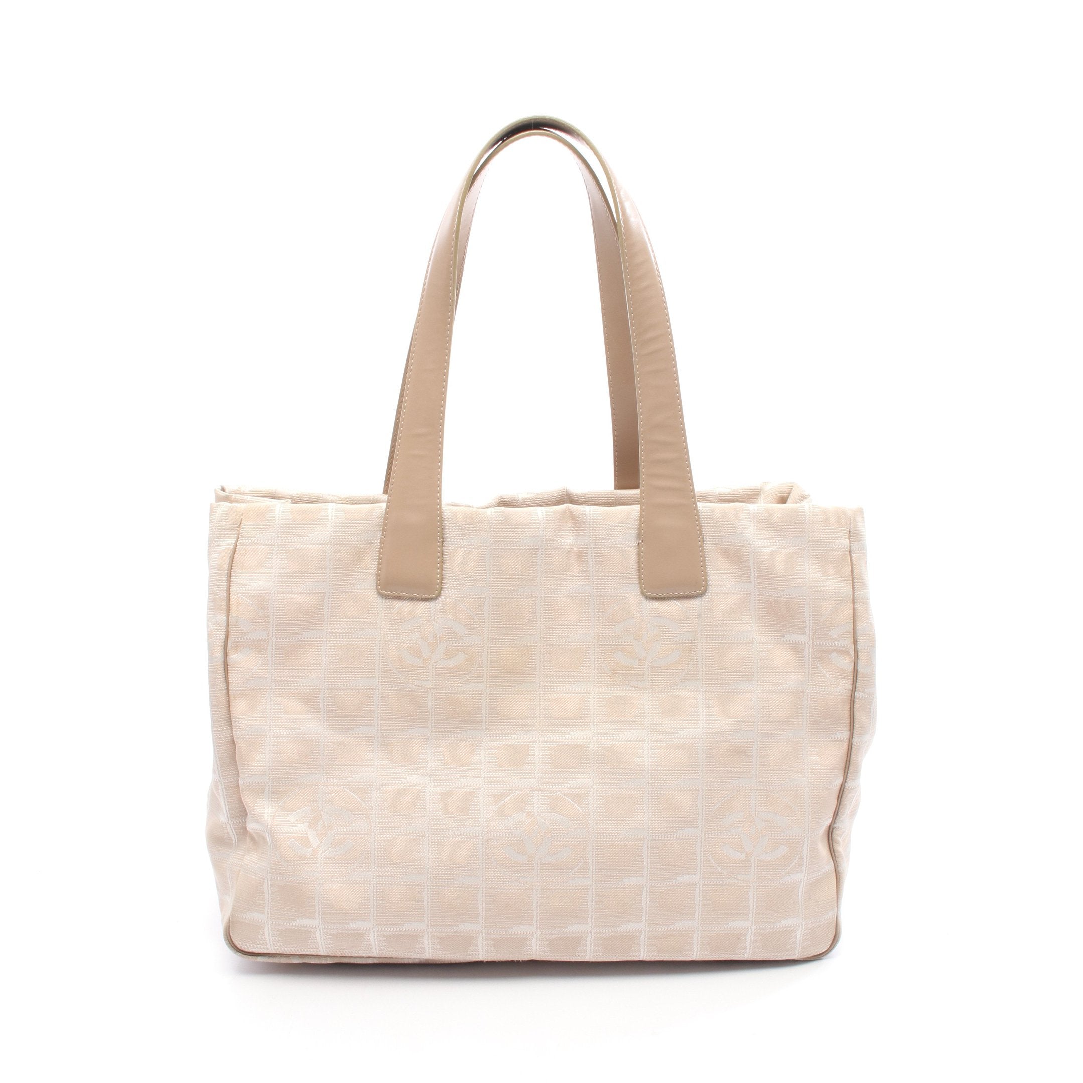 ア*ー様 CHANEL ニュートラベルライン　ベージュ ハンドバッグ ニュートラベルラインMM ハンドバッグ トートバッグ キャンバス レザー