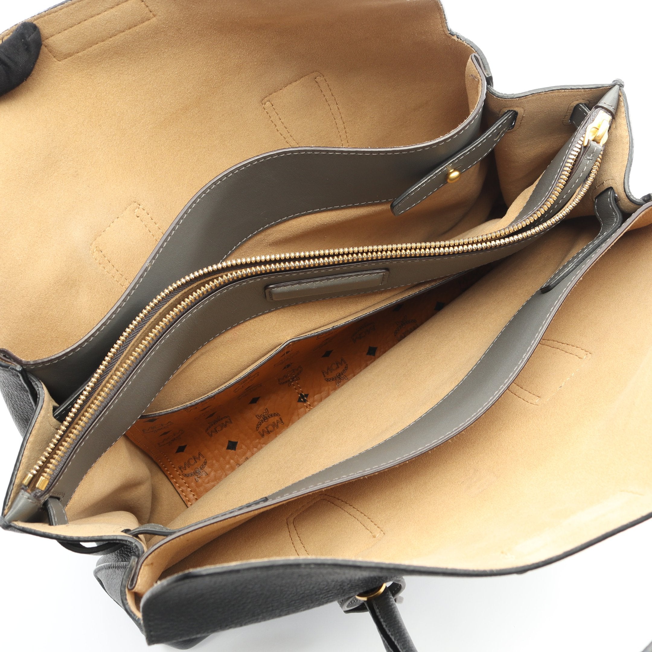 ミラ ハンドバッグ トートバッグ レザー グレー エムシーエム – RECLO