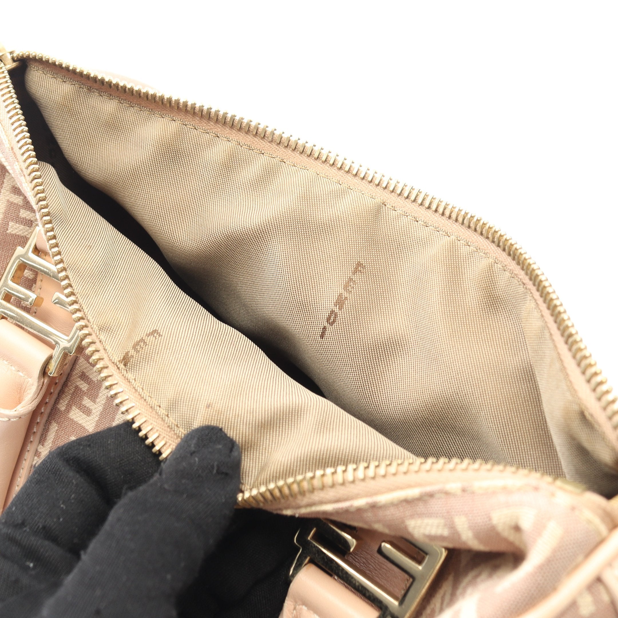 ズッキーノ ハンドバッグ ミニボストンバッグ キャンバス レザー