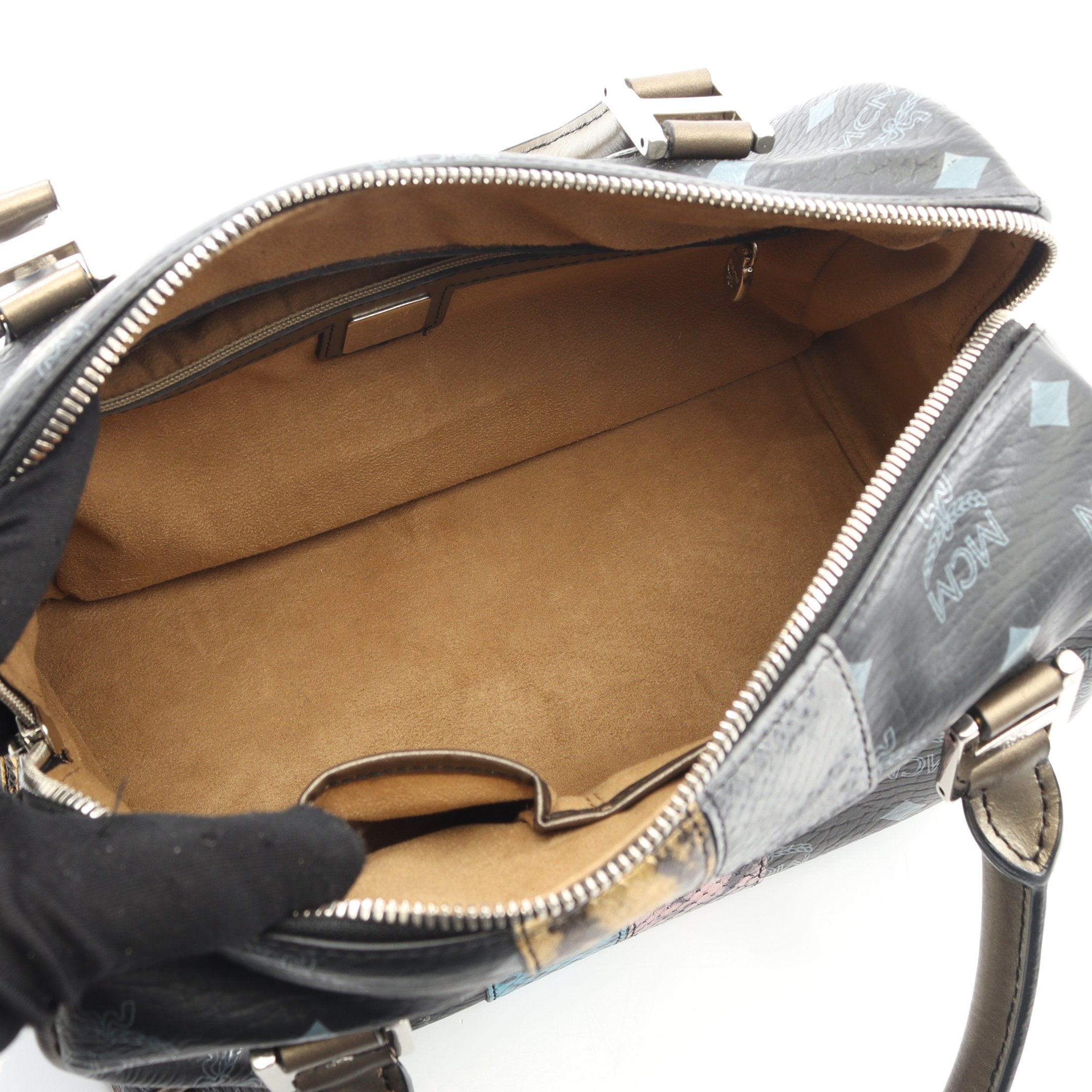 ヴィセトス ハンドバッグ ミニボストンバッグ レザー ブラック マルチ