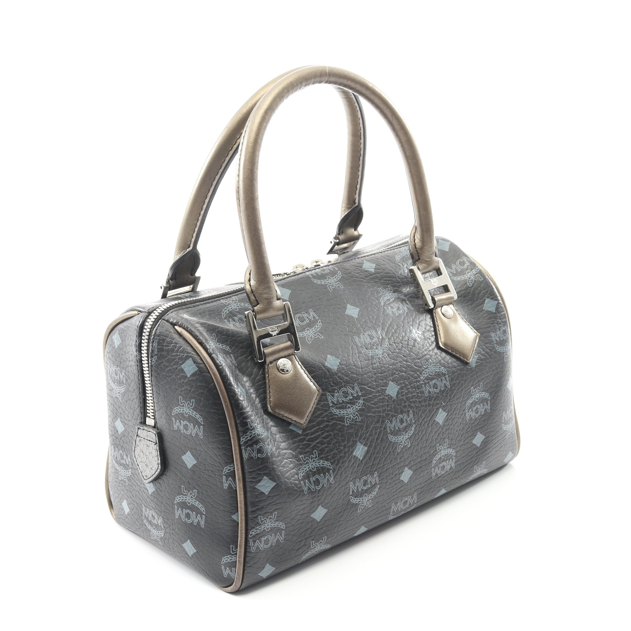 MCM エムシーエム ハンドバッグ ミニボストンバッグ レザー ヴィセトス柄 MCM エムシーエム ハンドバッグ ミニボストン ヴィセトス レザー