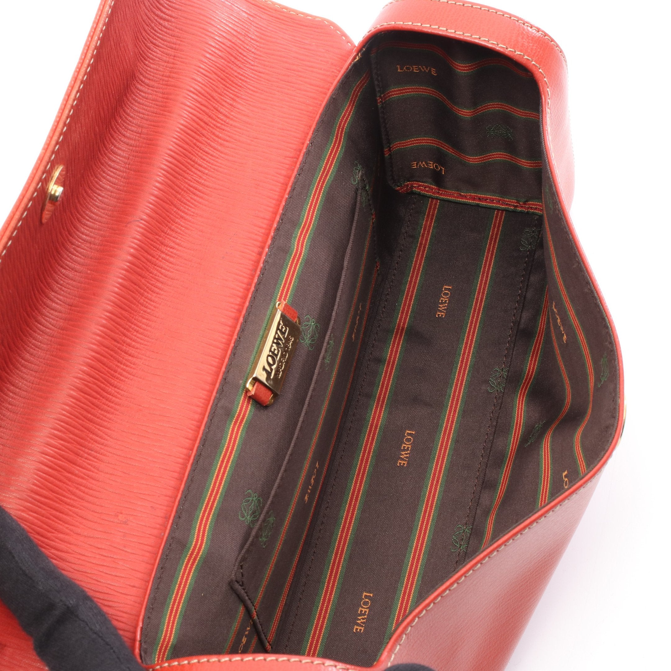 ベラスケス ハンドバッグ ヌバック レザー オレンジレッド ロエベ – RECLO