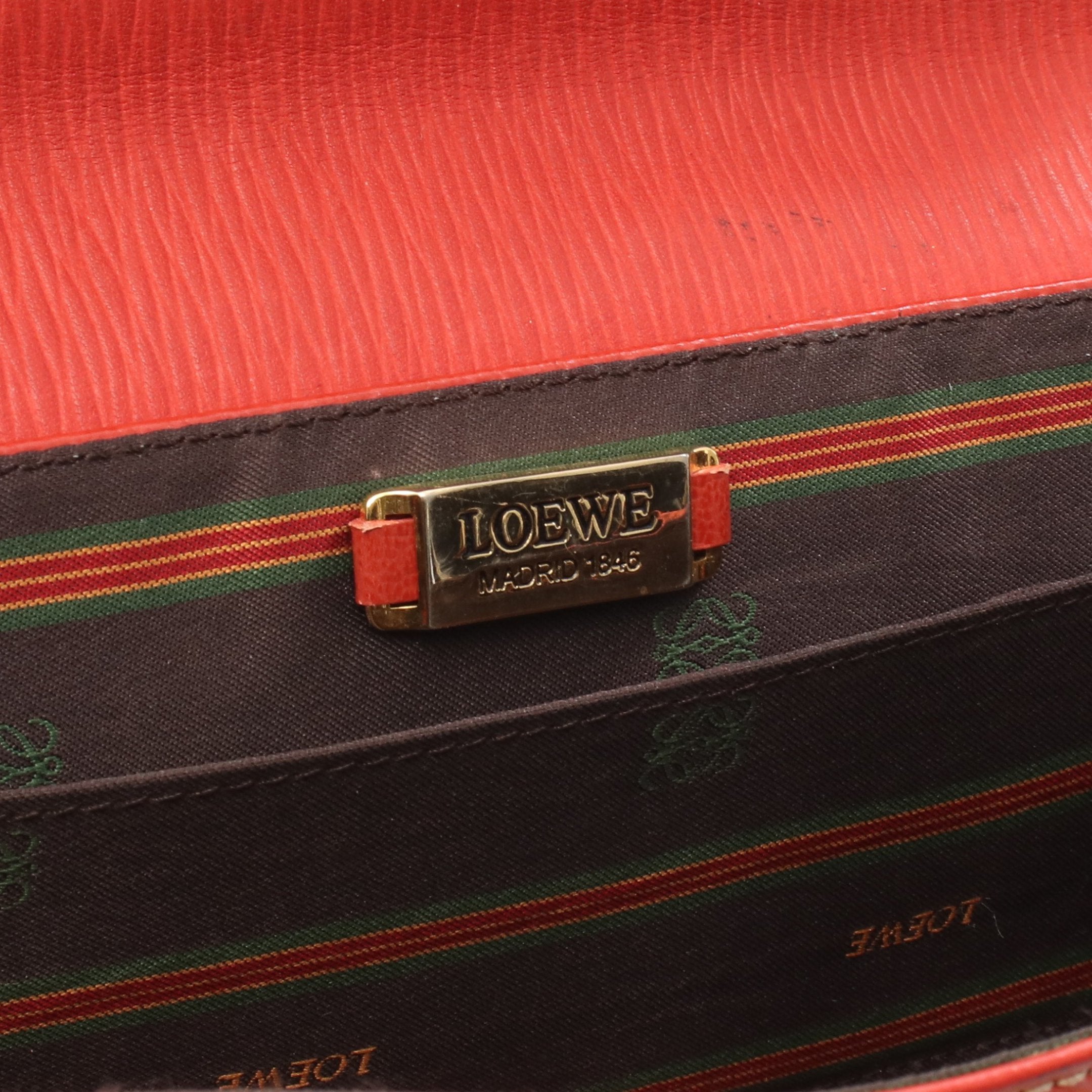 ベラスケス ハンドバッグ ヌバック レザー オレンジレッド ロエベ – RECLO