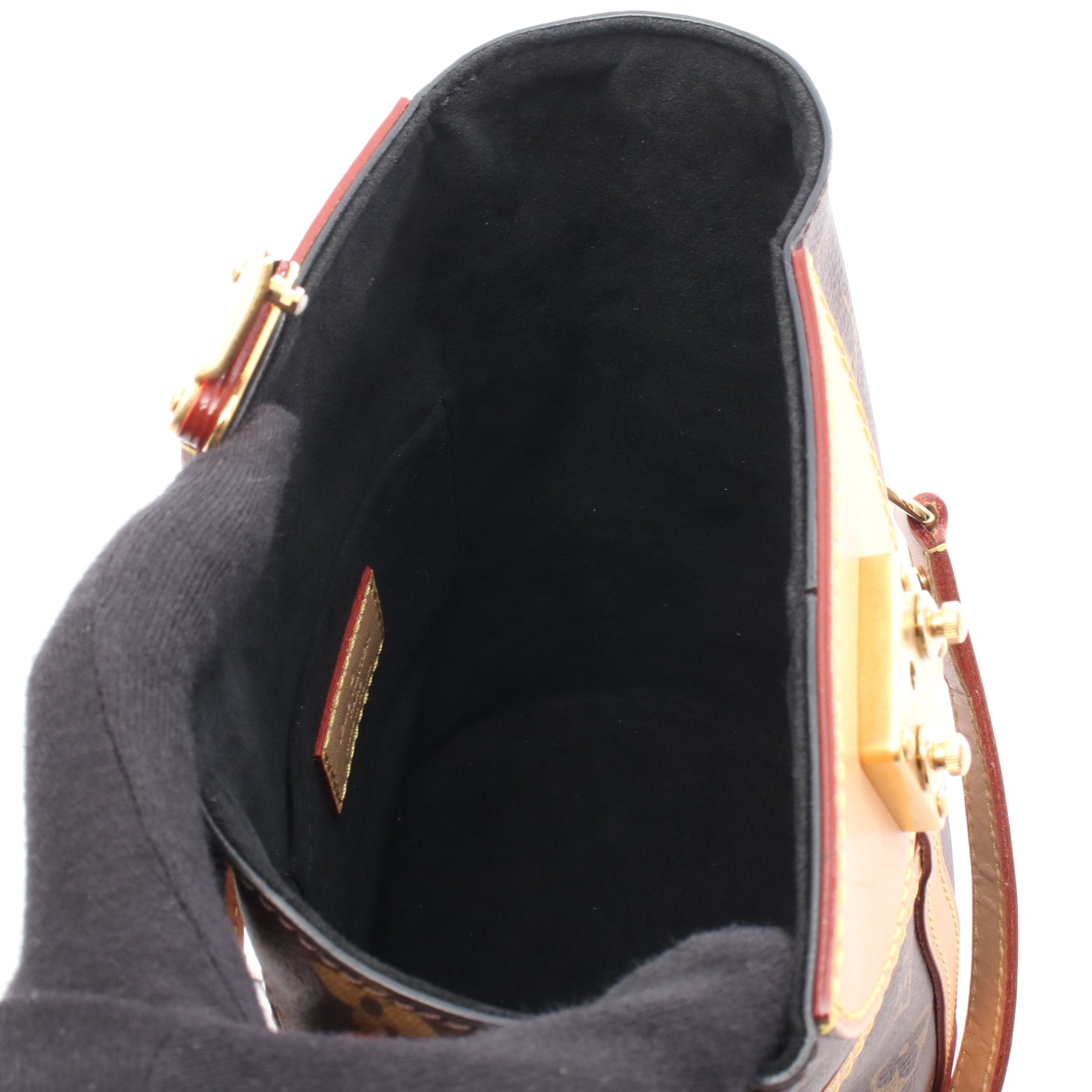 ダッフルバッグ モノグラム ハンドバッグ PVC レザー ブラウン 2WAY