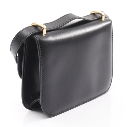エムブレム BOX CALF ショルダーバッグ レザー ブラック プラダ バッグ PRADA