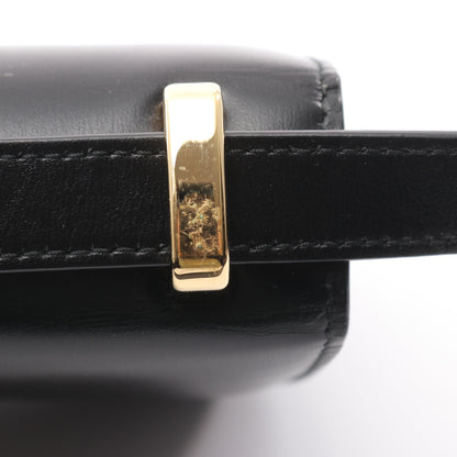 エムブレム BOX CALF ショルダーバッグ レザー ブラック プラダ バッグ PRADA