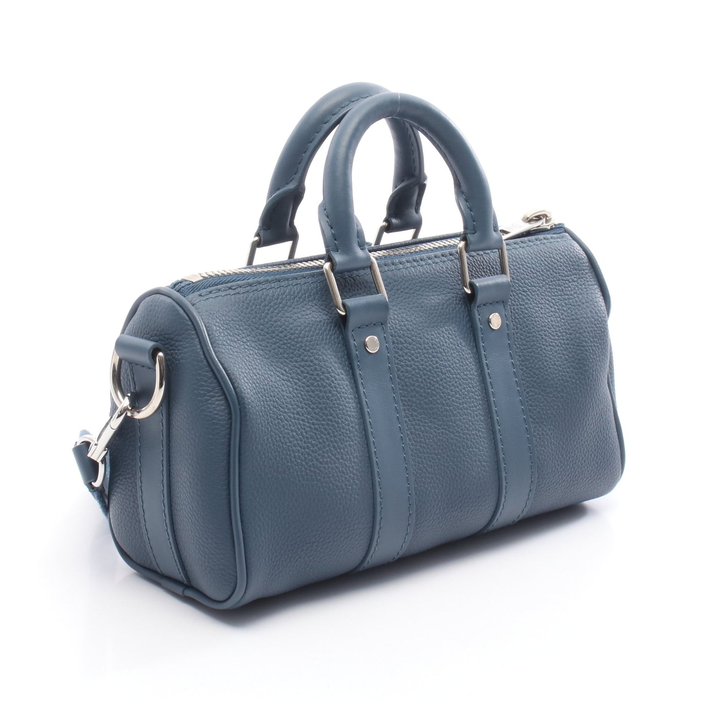 キーポルXS LVアエログラム ハンドバッグ レザー ブルー 2WAY ルイヴィトン バッグ LOUIS VUITTON