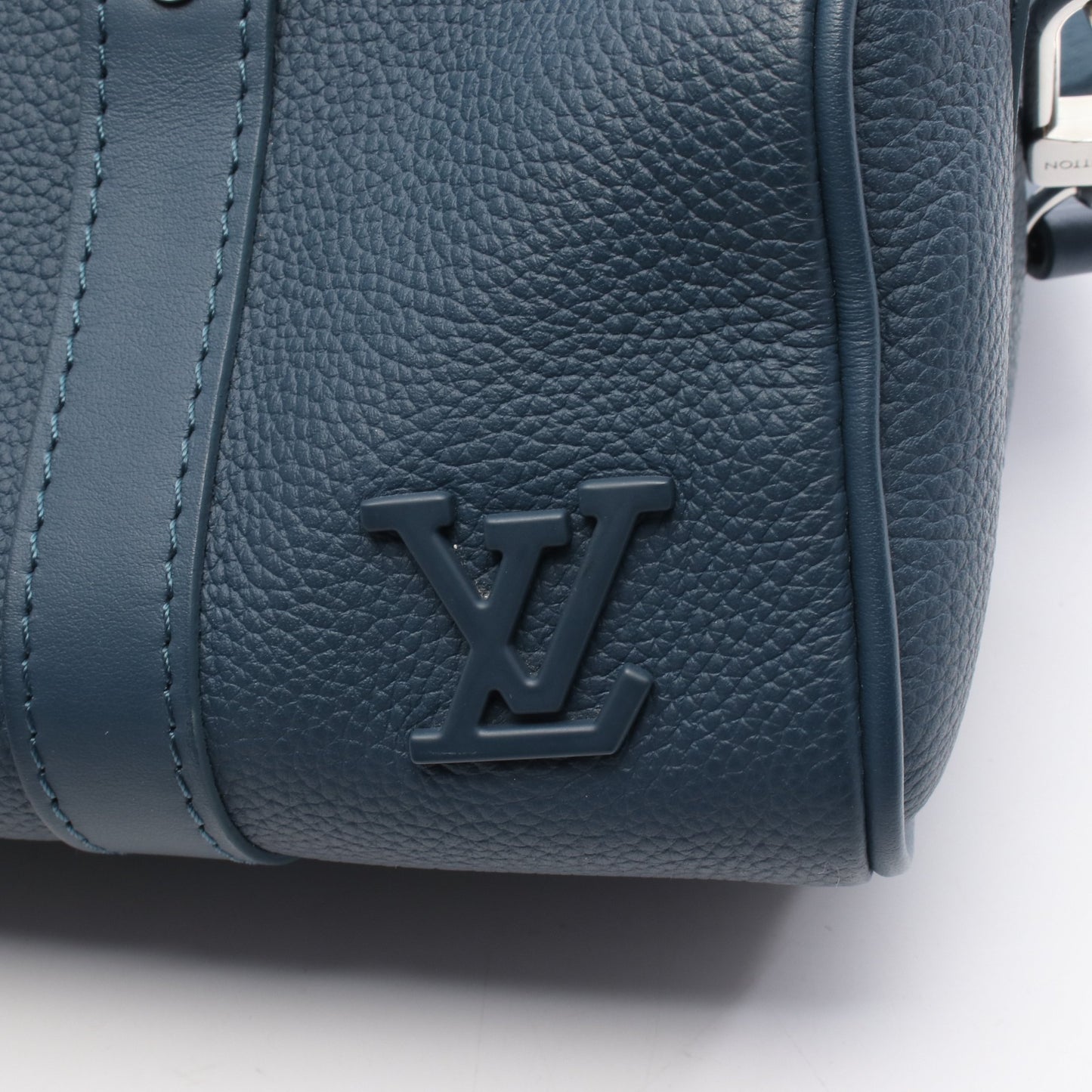 キーポルXS LVアエログラム ハンドバッグ レザー ブルー 2WAY ルイヴィトン バッグ LOUIS VUITTON