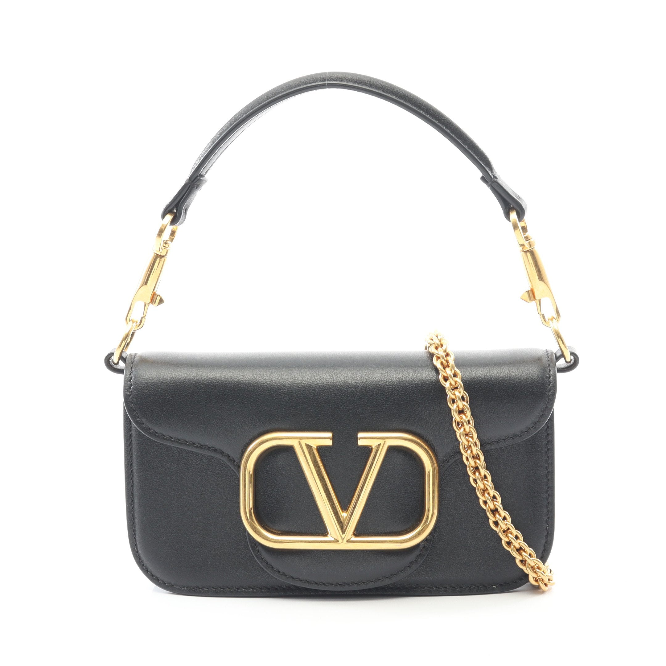 ロコ スモール ハンドバッグ レザー ブラック 2WAY ヴァレンティノ