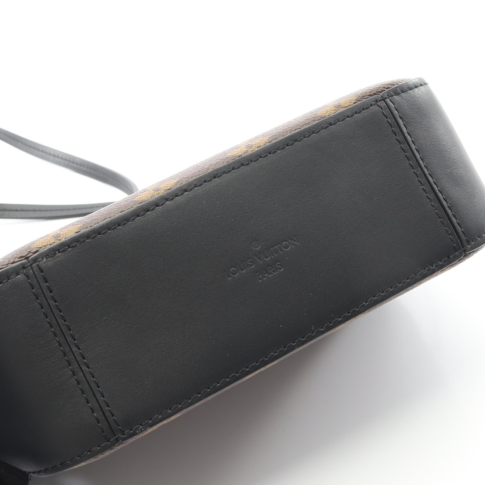 サントンジュ モノグラム ノワール ショルダーバッグ PVC レザー ブラウン ブラック 2WAY ルイヴィトン バッグ LOUIS VUITTON