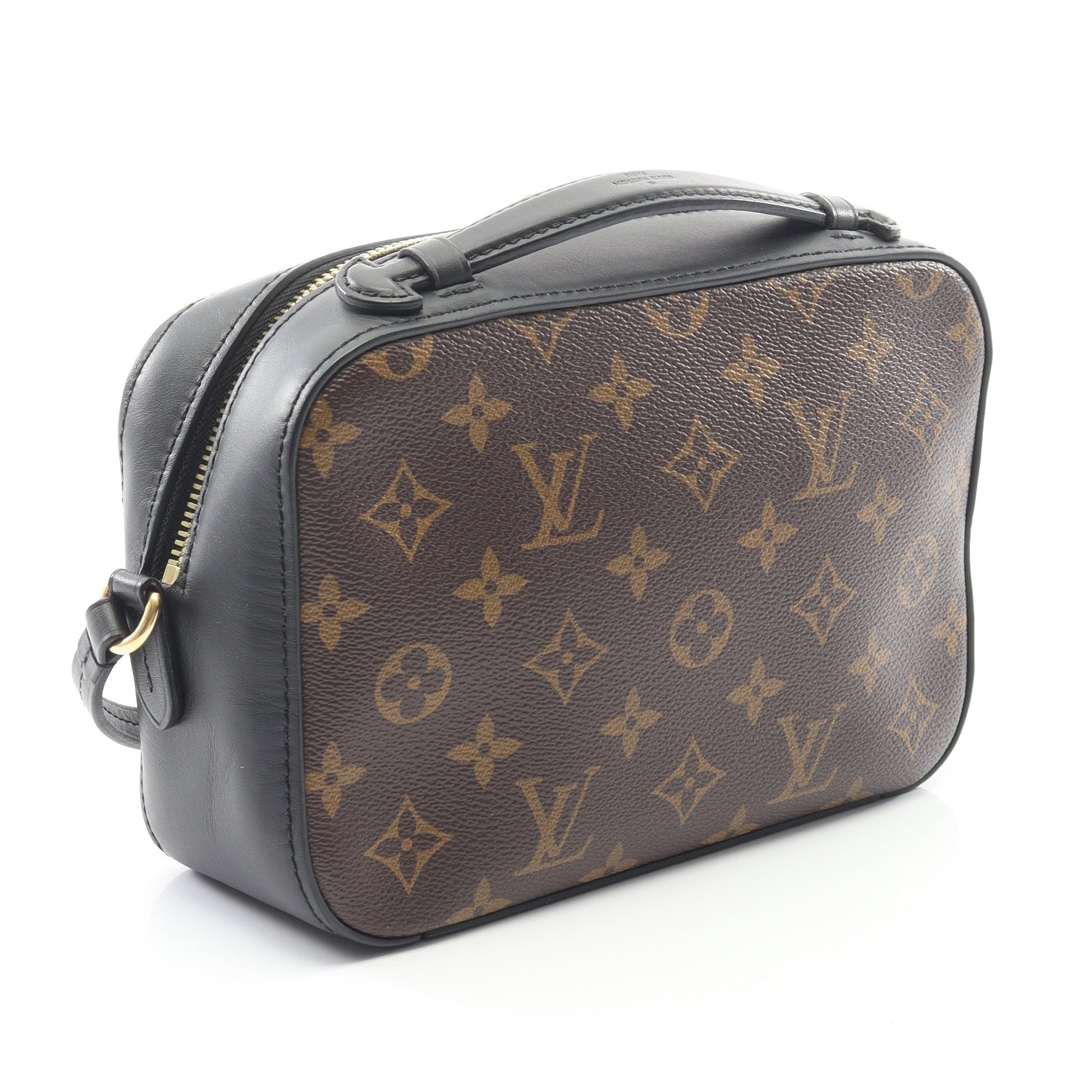 サントンジュ モノグラム ノワール ショルダーバッグ PVC レザー ブラウン ブラック 2WAY ルイヴィトン バッグ LOUIS VUITTON
