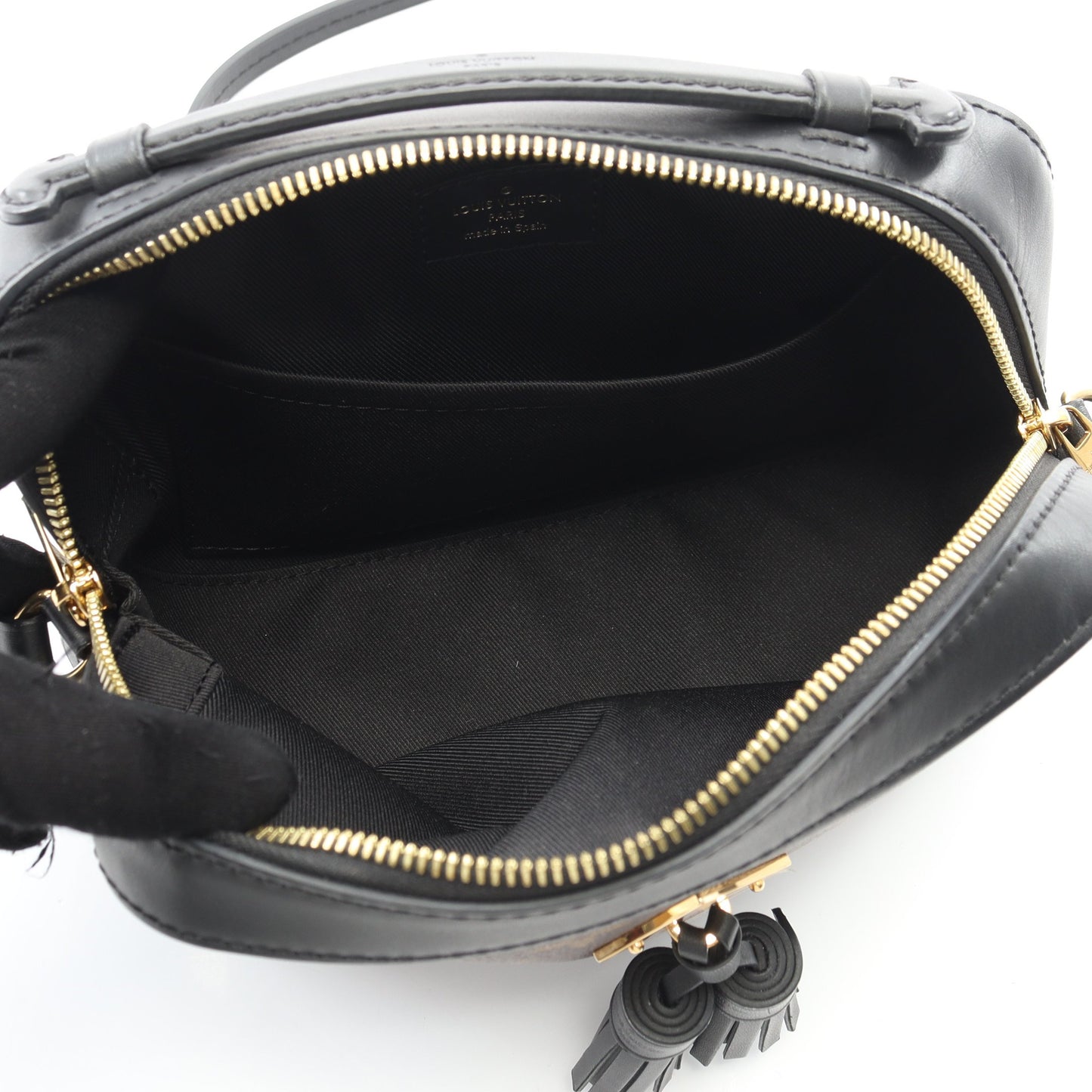 サントンジュ モノグラム ノワール ショルダーバッグ PVC レザー ブラウン ブラック 2WAY ルイヴィトン バッグ LOUIS VUITTON