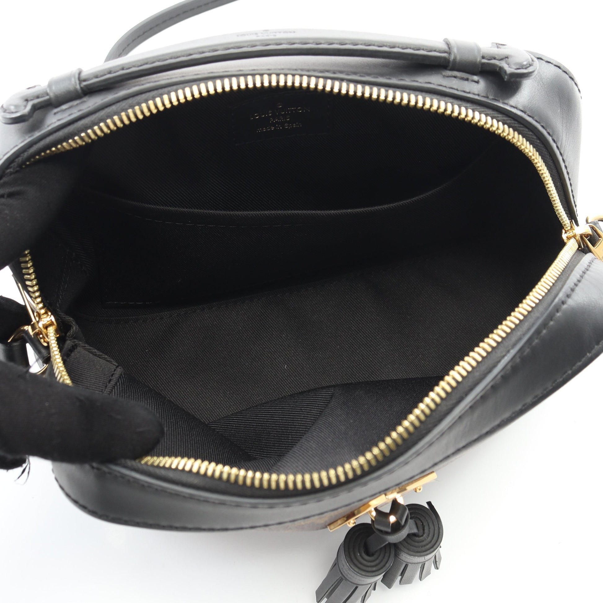 サントンジュ モノグラム ノワール ショルダーバッグ PVC レザー ブラウン ブラック 2WAY ルイヴィトン バッグ LOUIS VUITTON