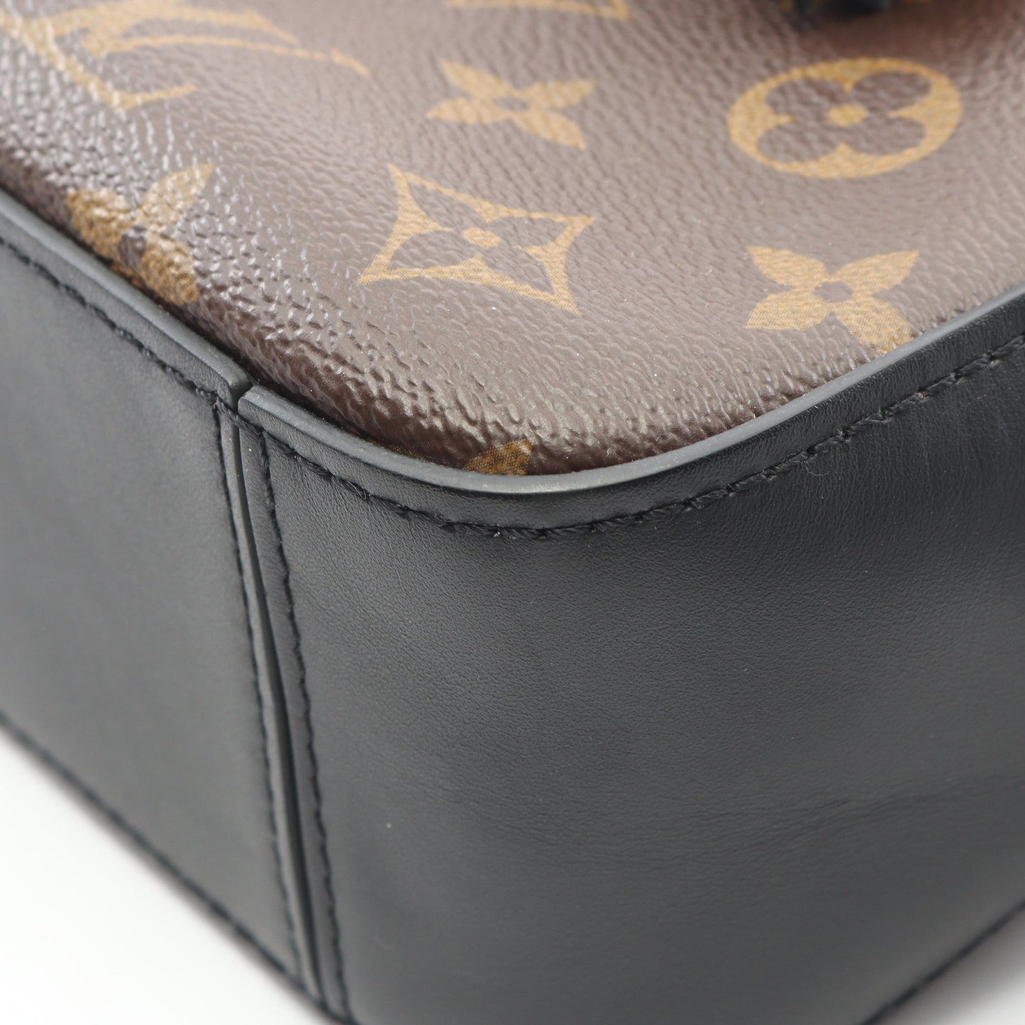 サントンジュ モノグラム ノワール ショルダーバッグ PVC レザー ブラウン ブラック 2WAY ルイヴィトン バッグ LOUIS VUITTON