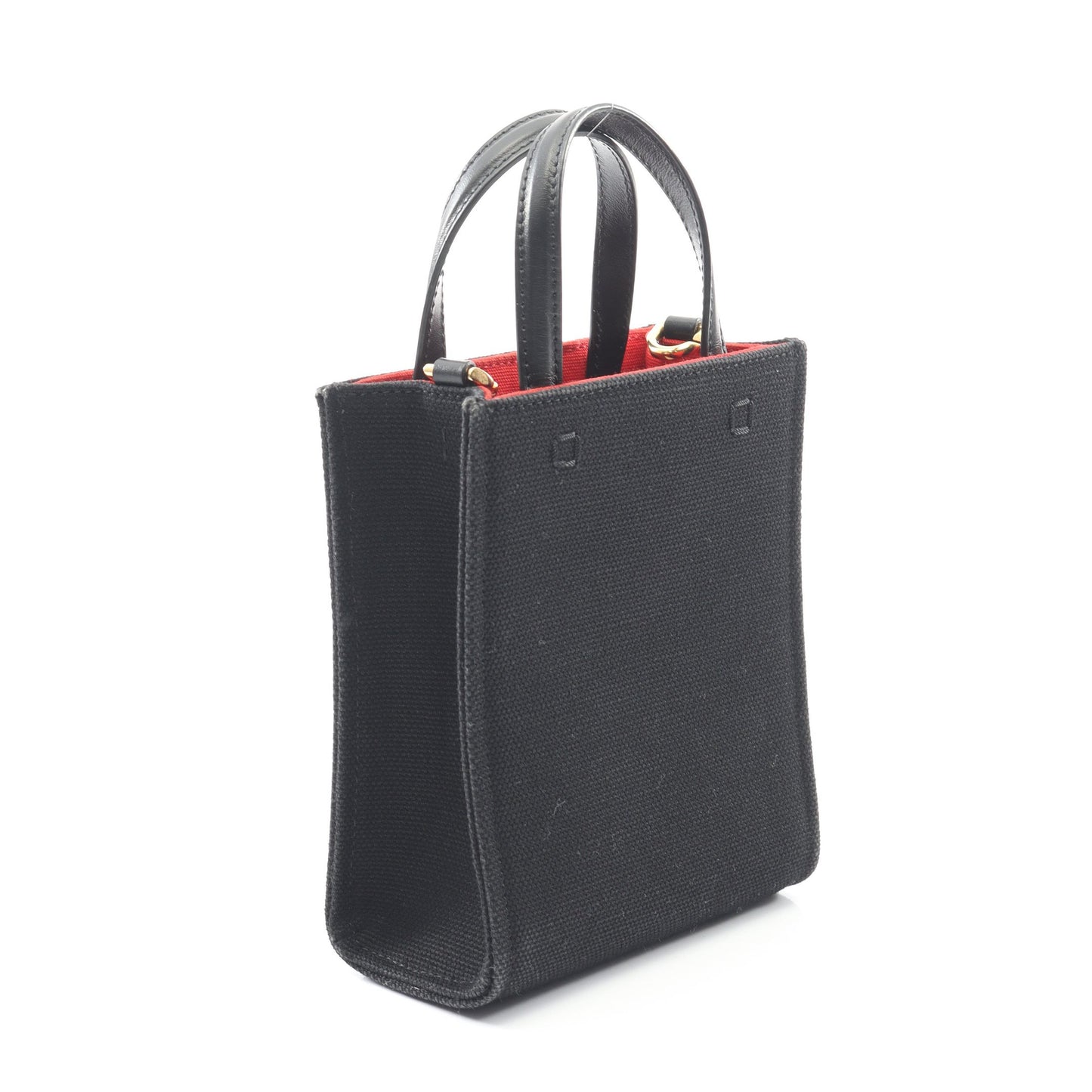 Gトート ミニ バーティカル ハンドバッグ キャンバス レザー ブラック 2WAY ジバンシィ バッグ GIVENCHY