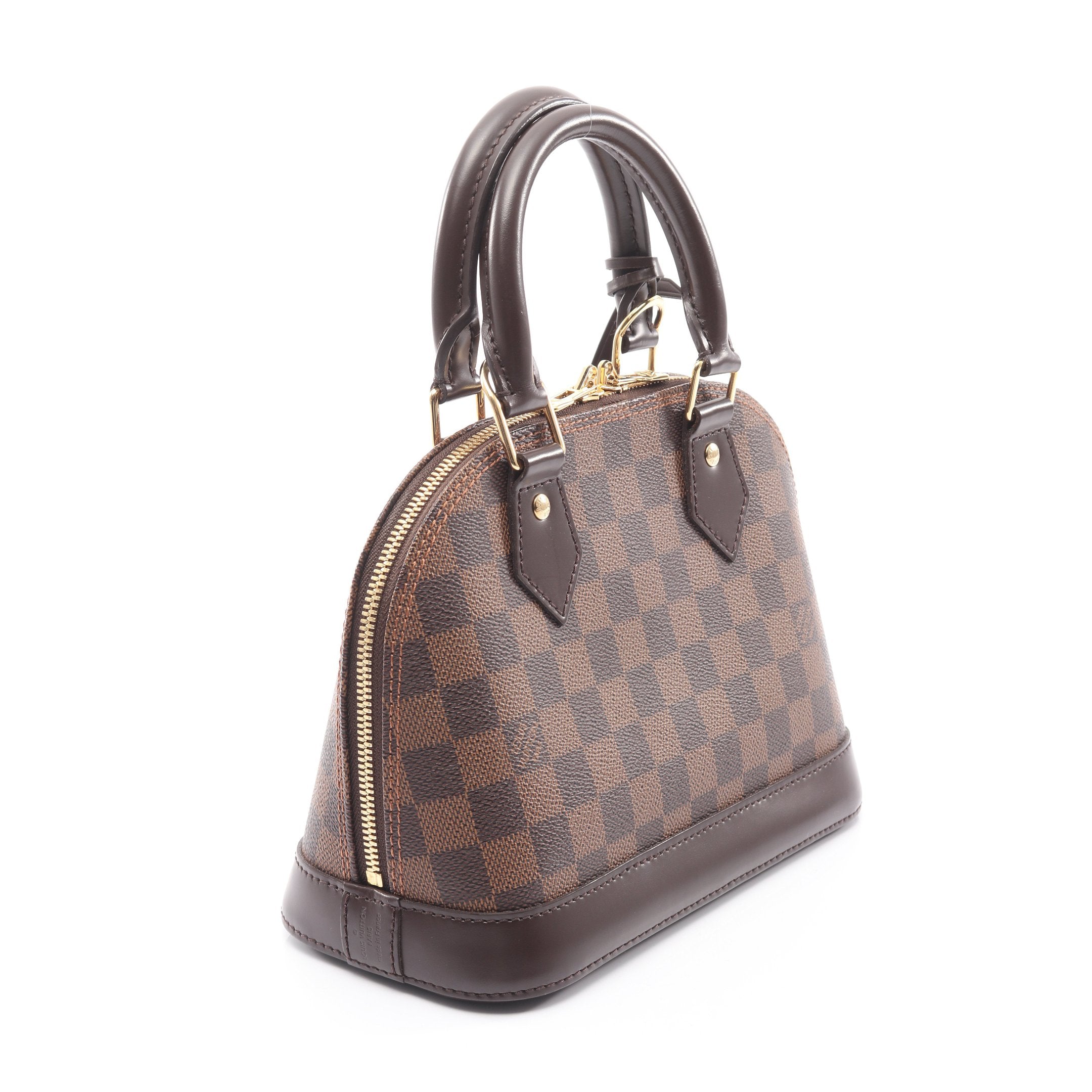 Louis Vuitton ブラウンレザー ハンドバッグ　アルマBB アルマBB ダミエエベヌ ハンドバッグ レザー ブラウン 2WAY ルイ