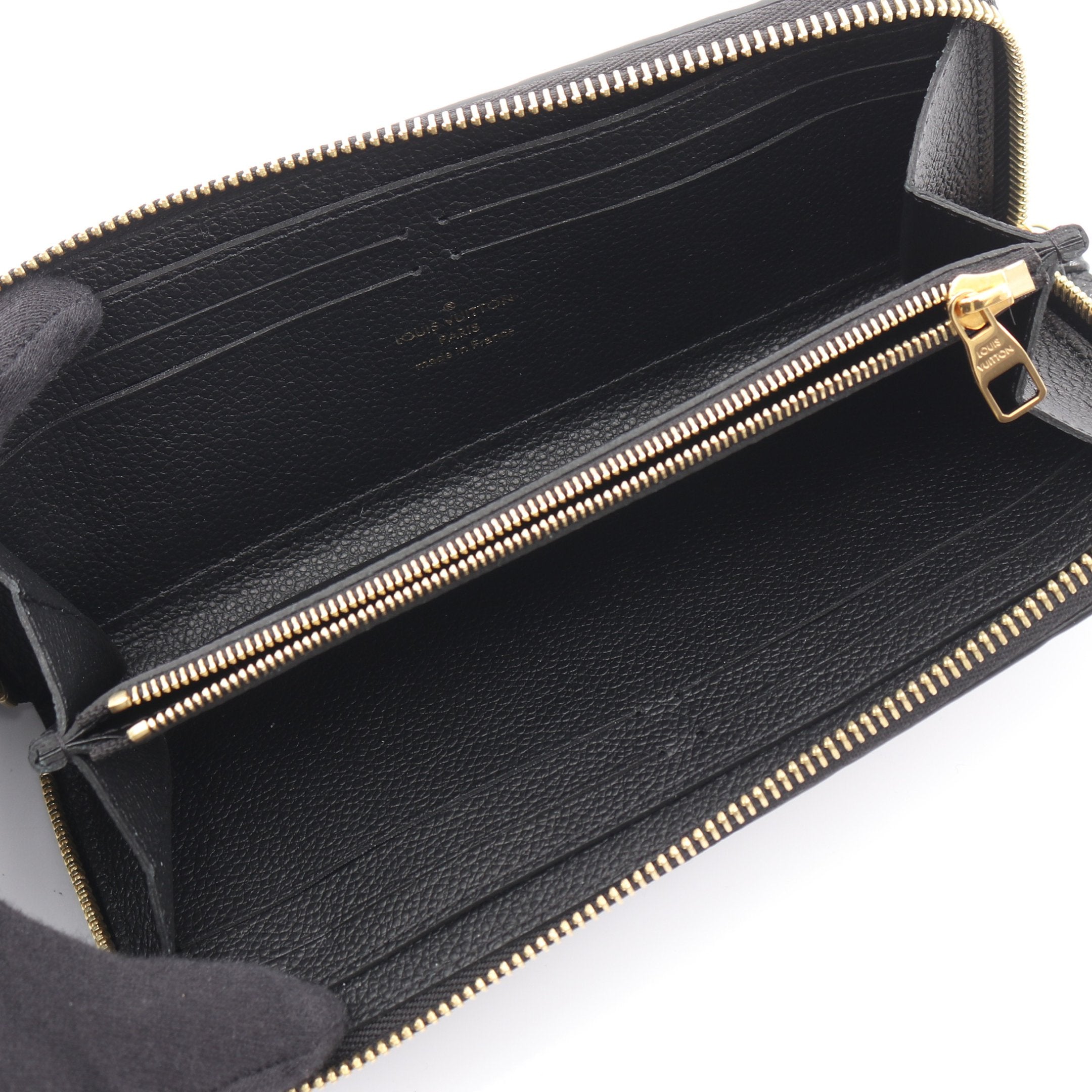 ポルトフォイユ クレマンス モノグラムアンプラント ノワール ラウンド