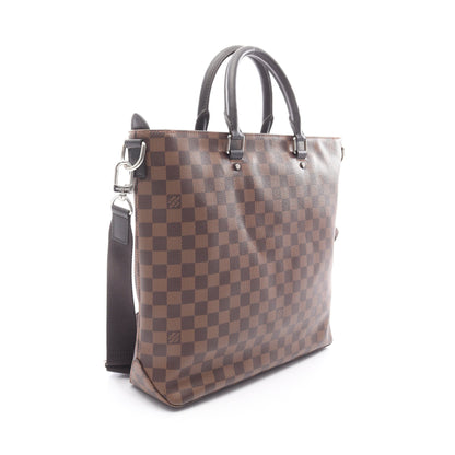 ジェイク ダミエエベヌ ハンドバッグ トートバッグ PVC レザー ブラウン 2WAY ルイヴィトン バッグ LOUIS VUITTON