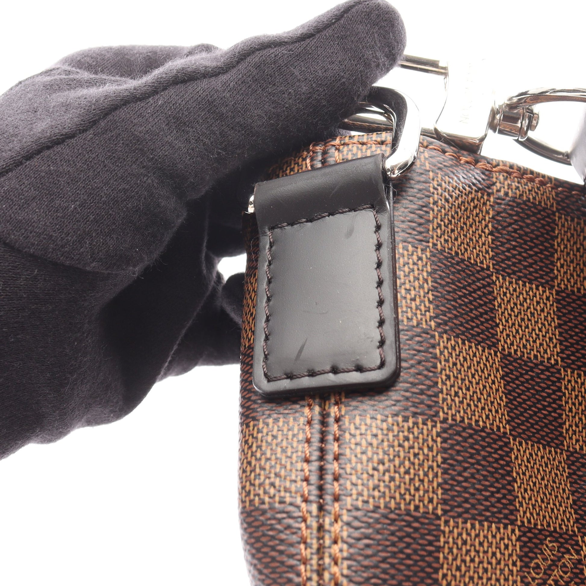 ジェイク ダミエエベヌ ハンドバッグ トートバッグ PVC レザー ブラウン 2WAY ルイヴィトン バッグ LOUIS VUITTON