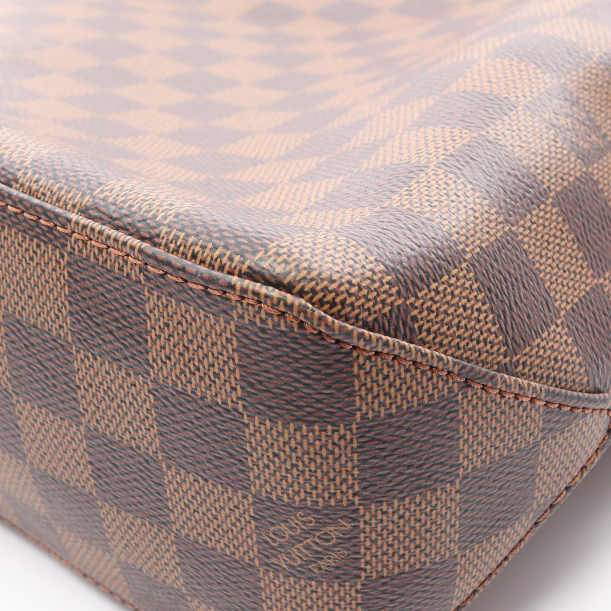 ジェイク ダミエエベヌ ハンドバッグ トートバッグ PVC レザー ブラウン 2WAY ルイヴィトン バッグ LOUIS VUITTON
