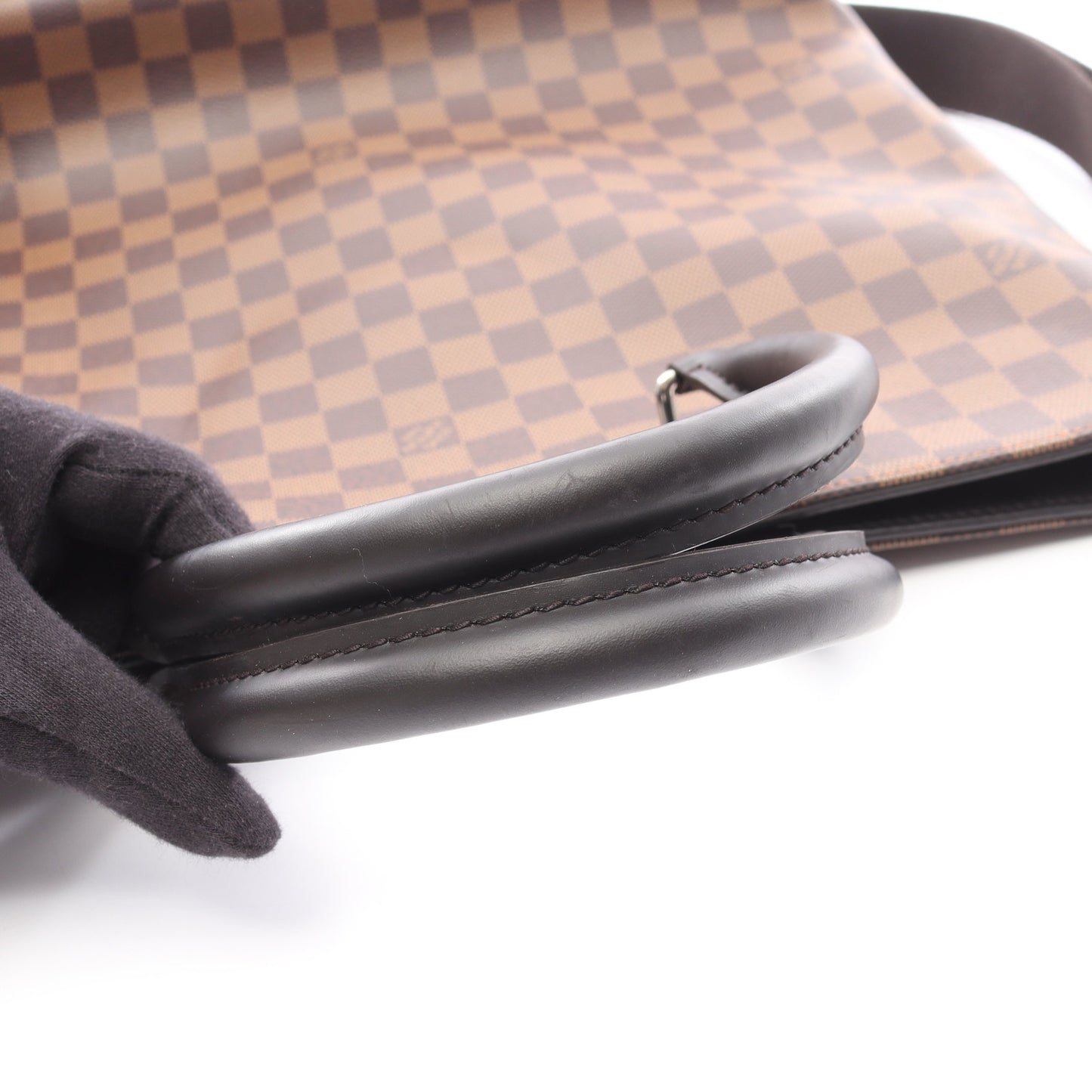 ジェイク ダミエエベヌ ハンドバッグ トートバッグ PVC レザー ブラウン 2WAY ルイヴィトン バッグ LOUIS VUITTON