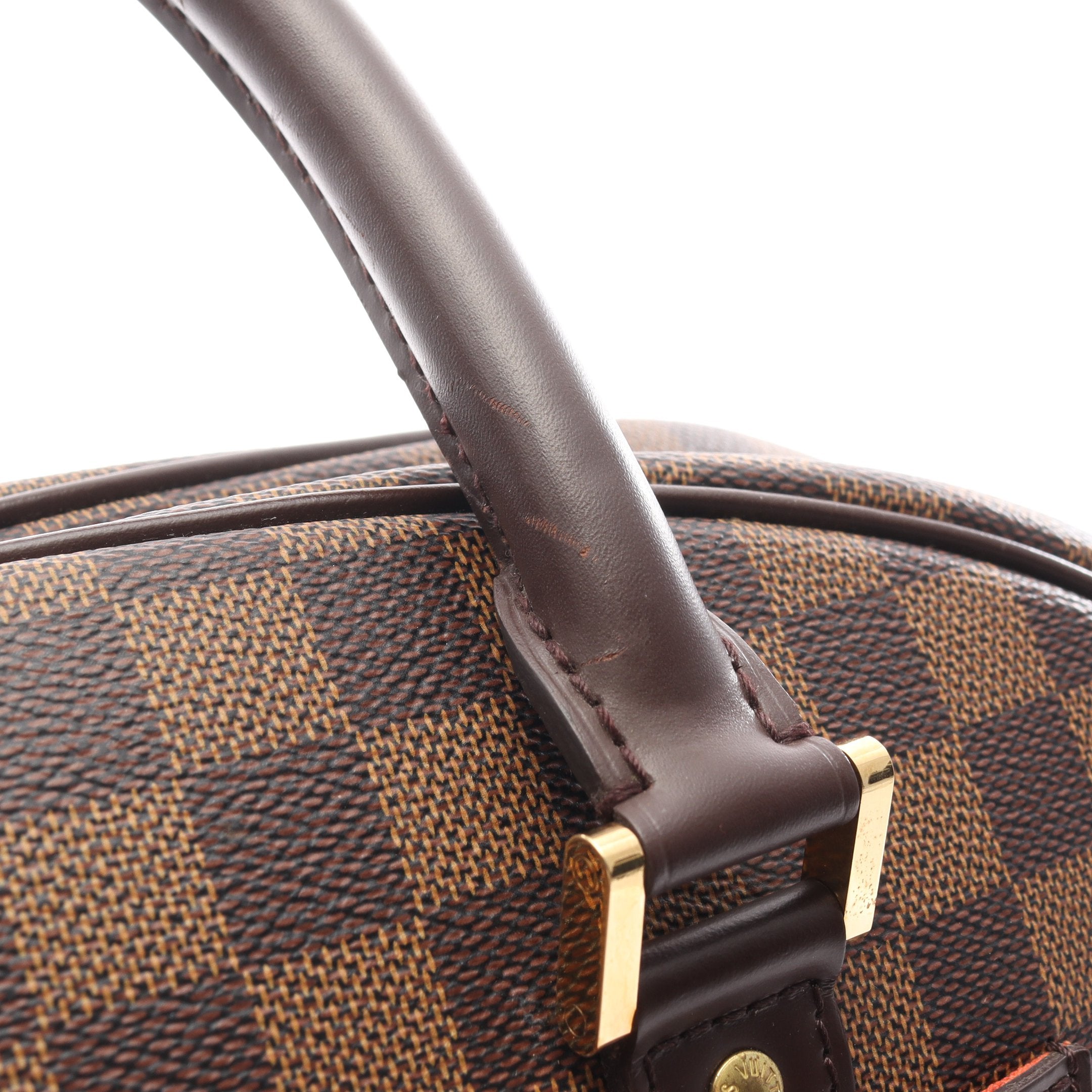 ノリータ24 ダミエエベヌ ハンドバッグ PVC レザー ブラウン ルイ