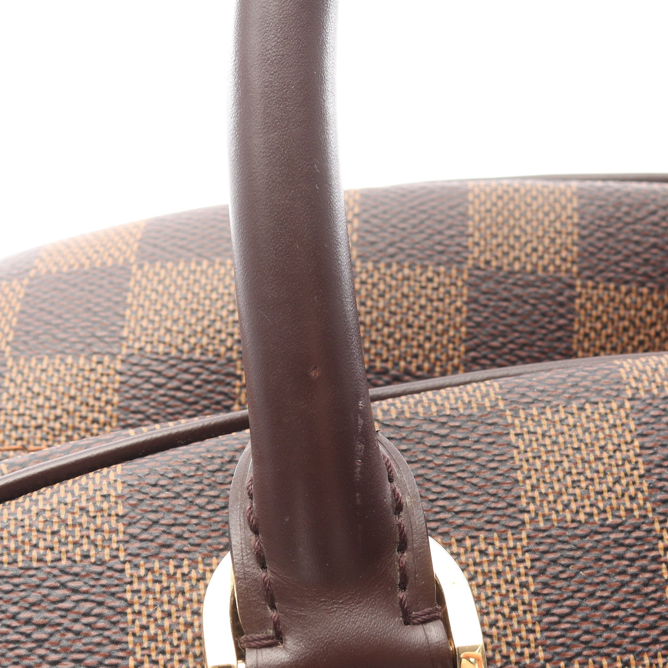 ノリータ24 ダミエエベヌ ハンドバッグ PVC レザー ブラウン ルイ