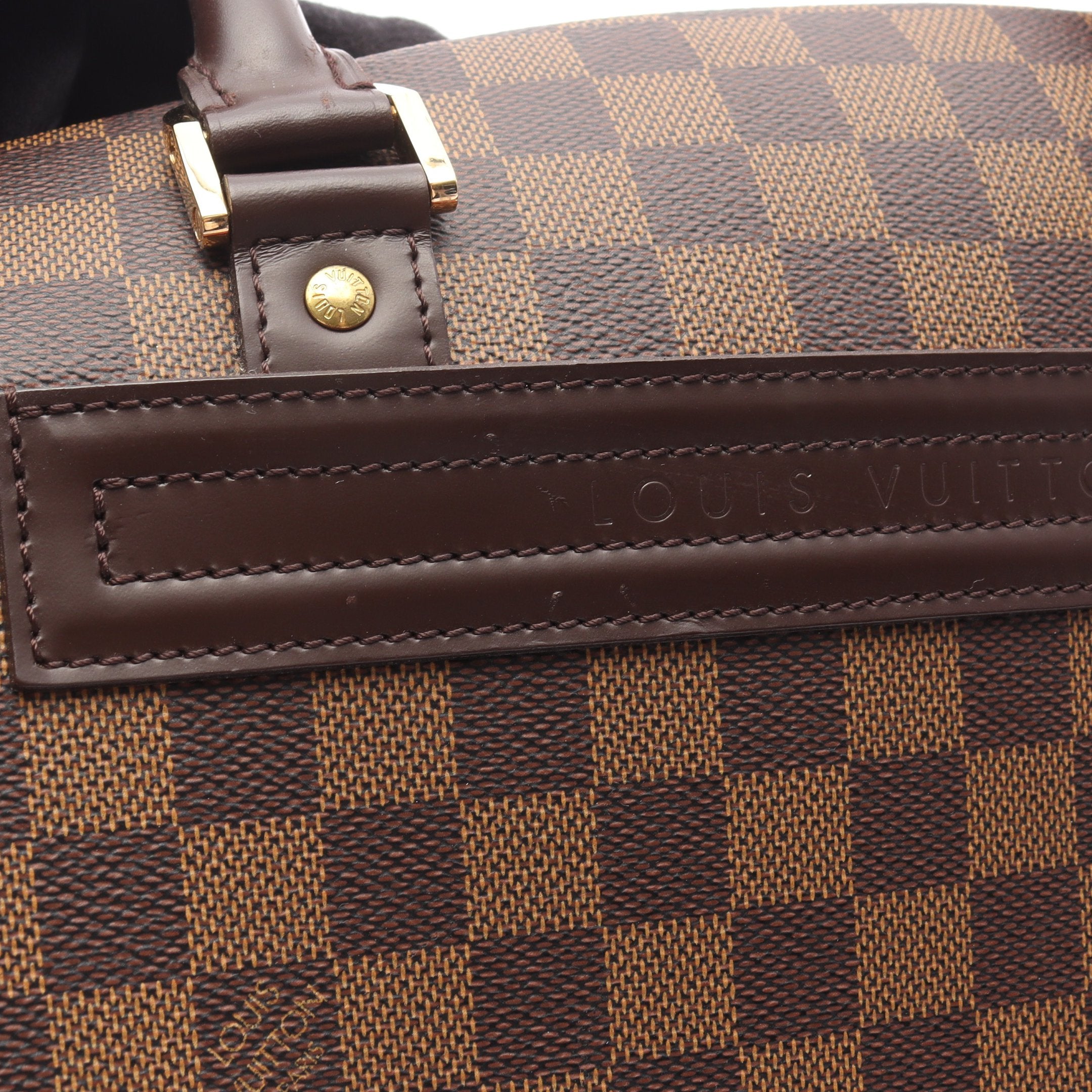 ノリータ24 ダミエエベヌ ハンドバッグ PVC レザー ブラウン ルイ