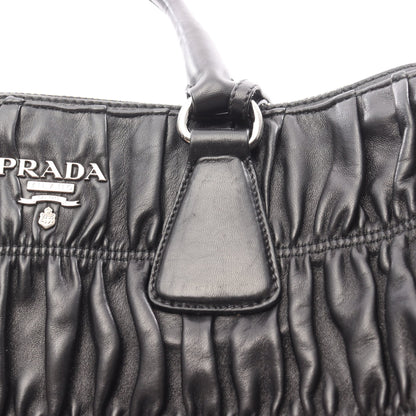 NAPPA GAUFRE’ ハンドバッグ レザー ブラック 2WAY プラダ バッグ PRADA