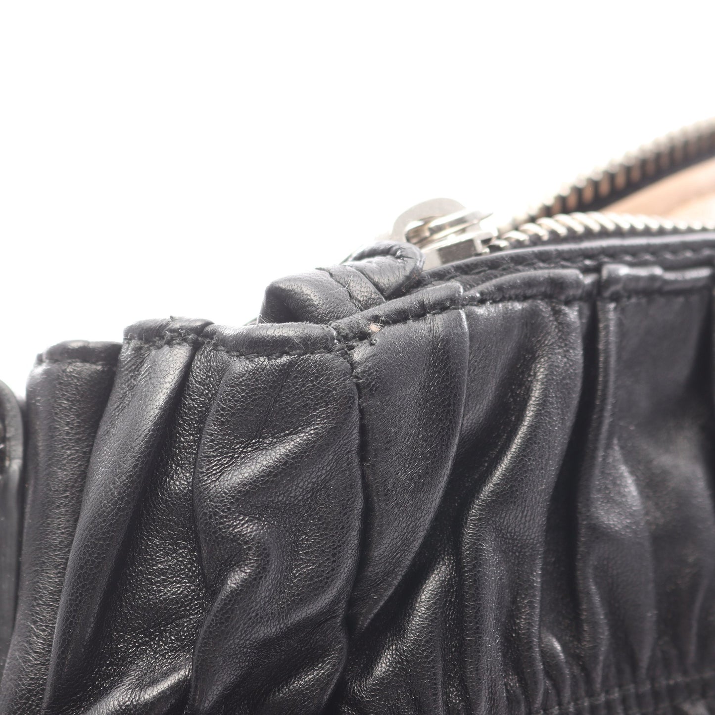 NAPPA GAUFRE’ ハンドバッグ レザー ブラック 2WAY プラダ バッグ PRADA