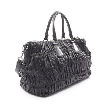 NAPPA GAUFRE’ ハンドバッグ レザー ブラック 2WAY プラダ バッグ PRADA