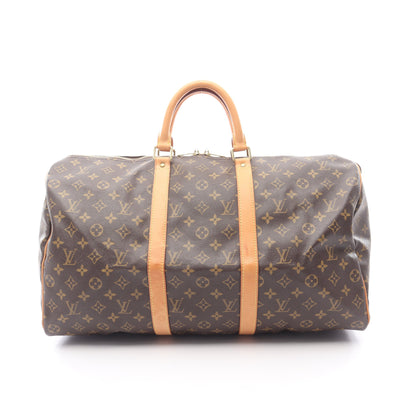 キーポル50 モノグラム ボストンバッグ PVC レザー ブラウン ルイヴィトン バッグ LOUIS VUITTON