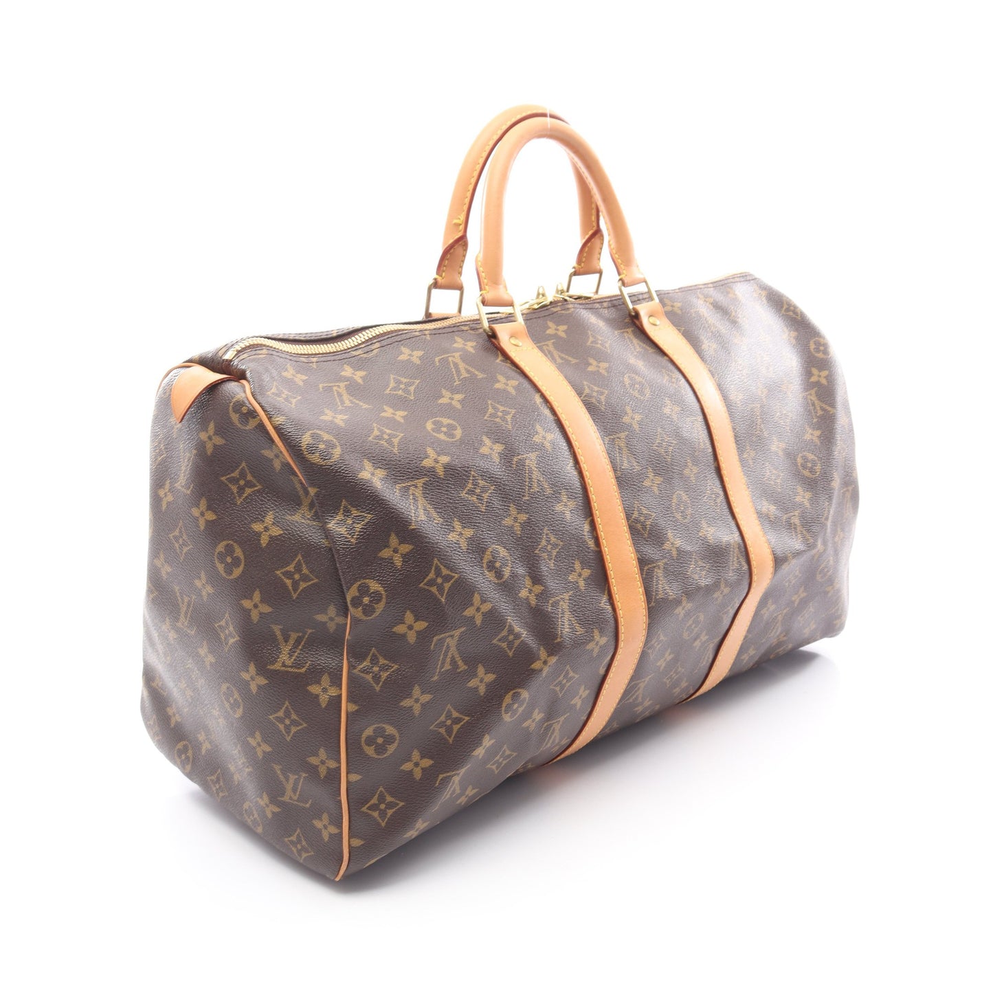 キーポル50 モノグラム ボストンバッグ PVC レザー ブラウン ルイヴィトン バッグ LOUIS VUITTON