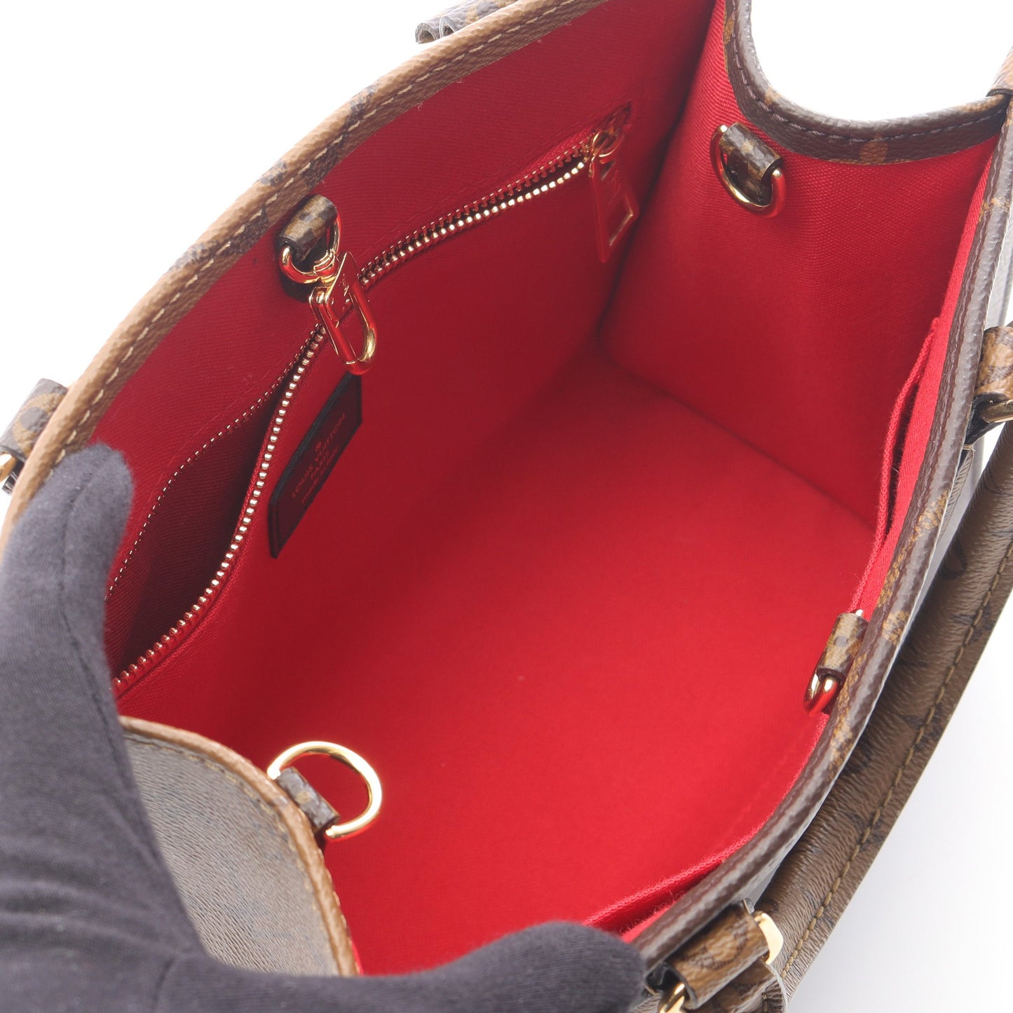 オンザゴーPM モノグラムジャイアント リバース ハンドバッグ PVC ブラウン ベージュ 2WAY ルイヴィトン バッグ LOUIS VUITTON