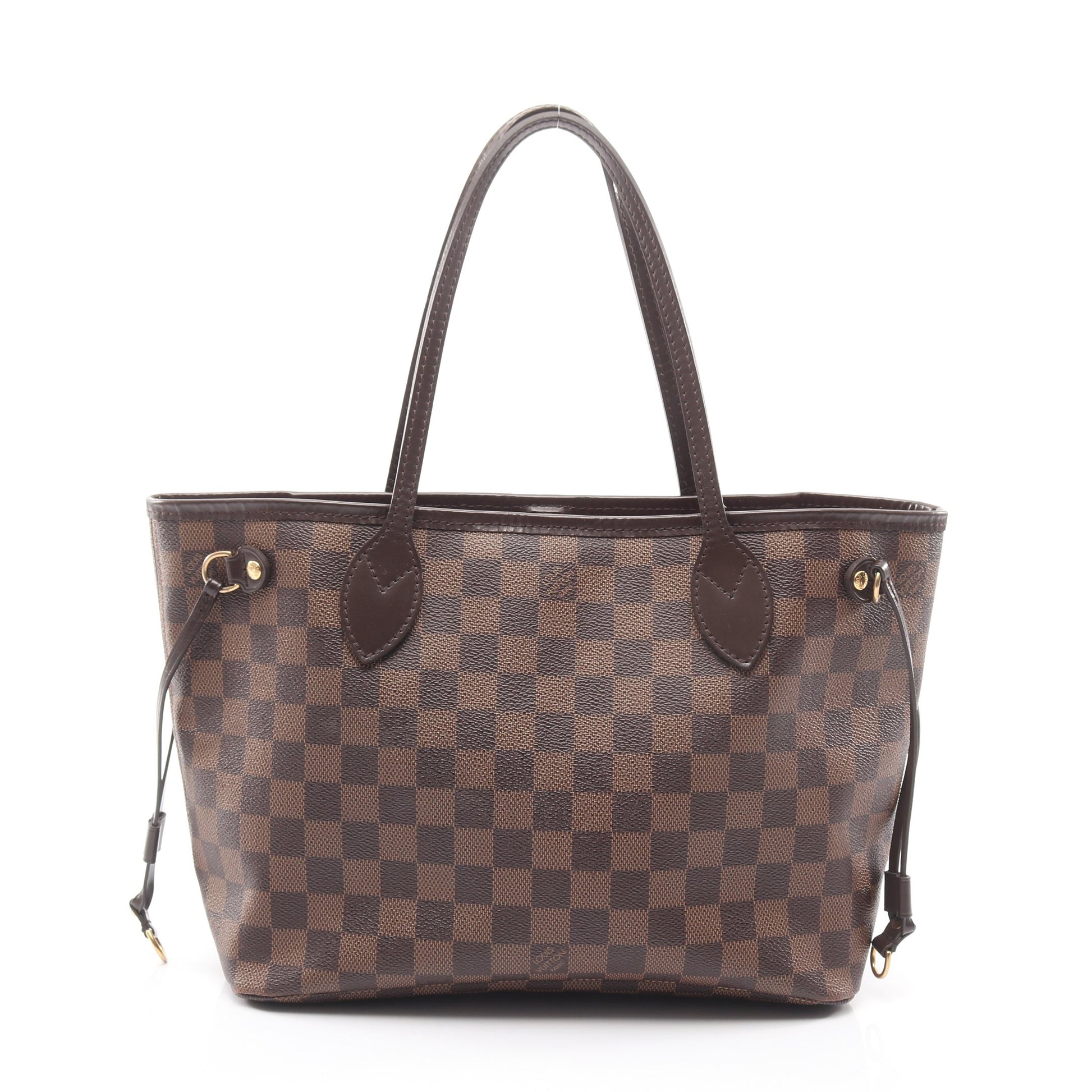 ネヴァーフルPM ダミエエベヌ ハンドバッグ トートバッグ PVC レザー ブラウン ルイヴィトン バッグ LOUIS VUITTON