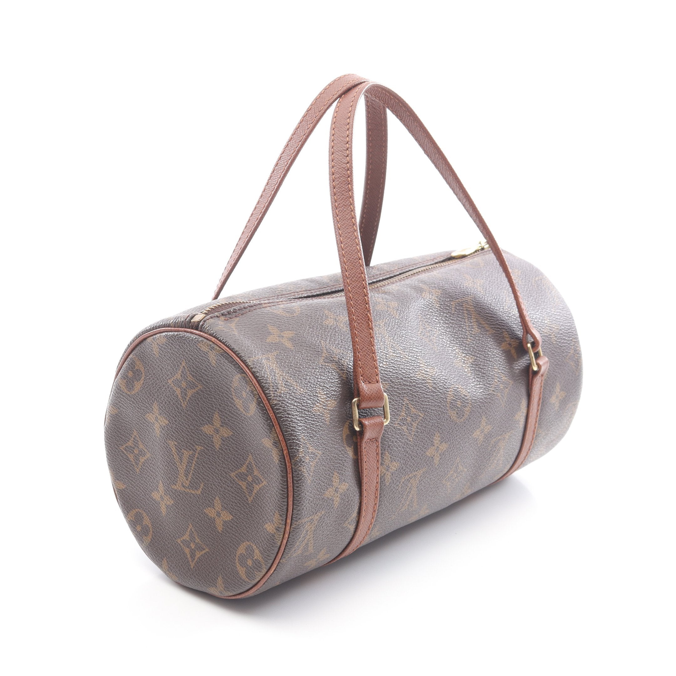 パピヨン26 モノグラム 旧型 ハンドバッグ PVC レザー ブラウン ルイ