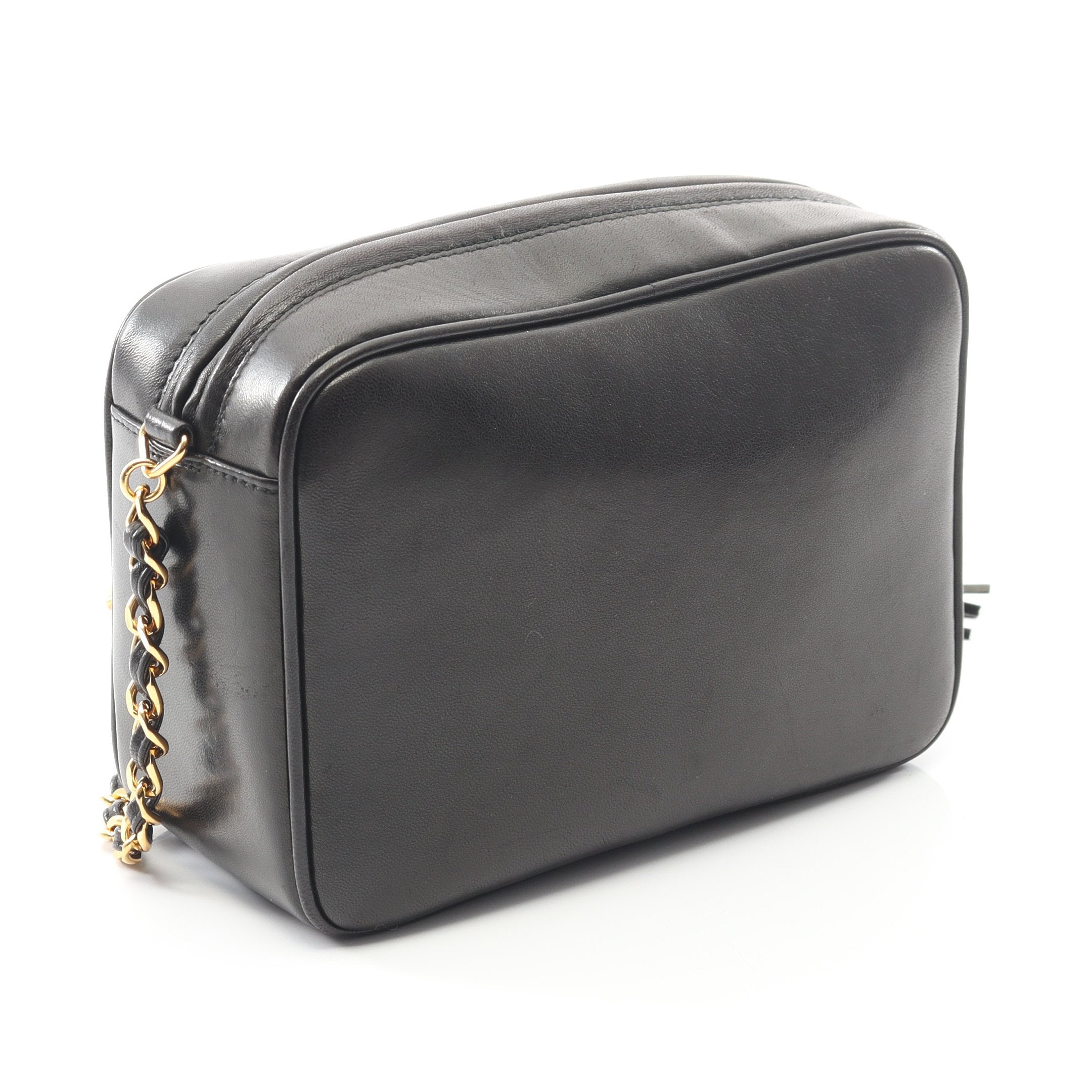 シャネル CHANEL トリプルココマーク ショルダーバッグ バッグ ラムスキン（羊革） レディース ブラック系 【中古】 シャネル トリプルココマーク フリンジ ショルダーバッグ シャネル