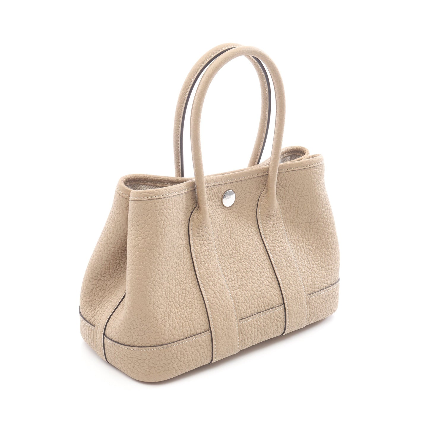 ネオガーデン23 トレンチ ハンドバッグ ネゴンダ ベージュ シルバー金具 K刻印 エルメス バッグ HERMES