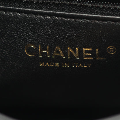 マトラッセ チェーンショルダーバッグ ラムスキン ブラック ゴールド金具 シャネル バッグ CHANEL