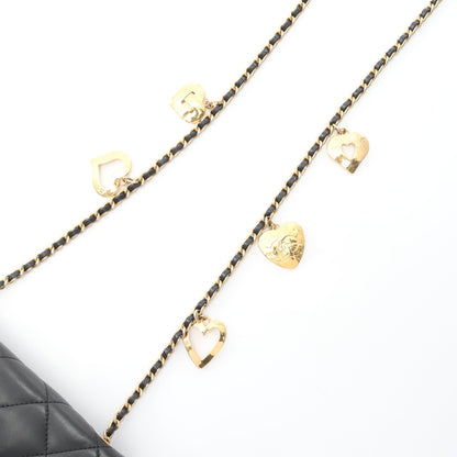 マトラッセ チェーンショルダーバッグ ラムスキン ブラック ゴールド金具 シャネル バッグ CHANEL
