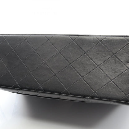 デカマトラッセ34 シングルフラップ Wチェーンショルダーバッグ ラムスキン ブラック ゴールド金具 シャネル バッグ CHANEL