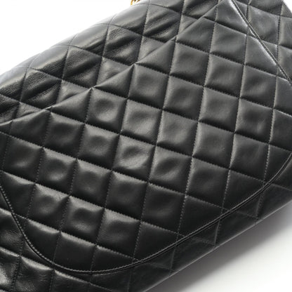 デカマトラッセ34 シングルフラップ Wチェーンショルダーバッグ ラムスキン ブラック ゴールド金具 シャネル バッグ CHANEL