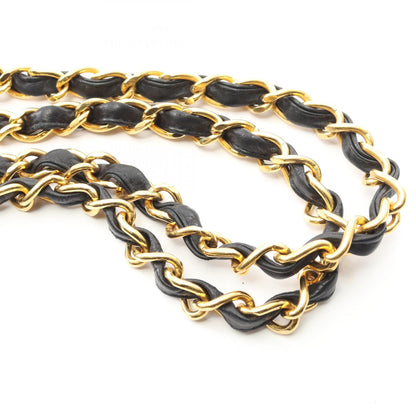 デカマトラッセ34 シングルフラップ Wチェーンショルダーバッグ ラムスキン ブラック ゴールド金具 シャネル バッグ CHANEL