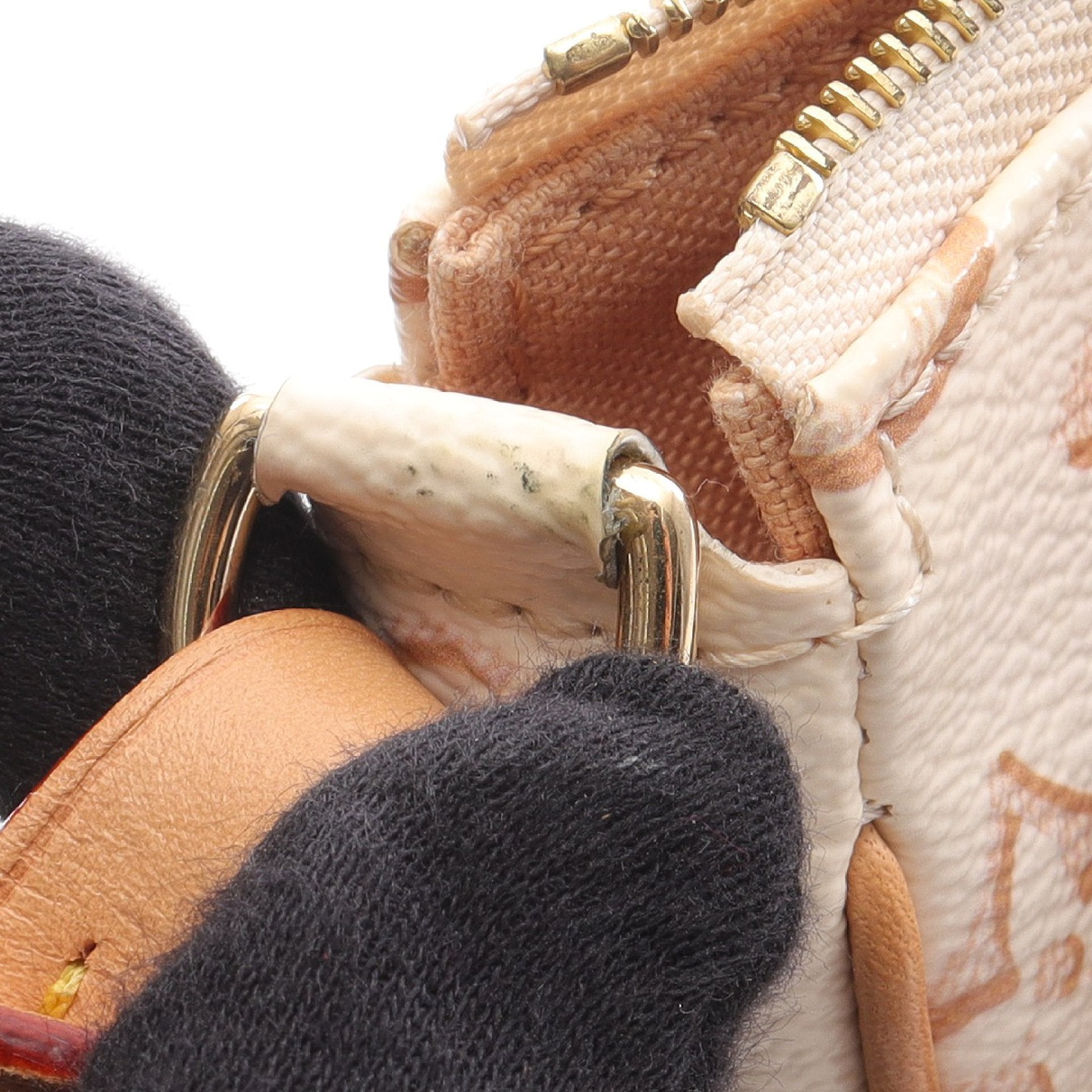 マキシ ポシェット アクセソワール ワンショルダーバッグ PVC レザー