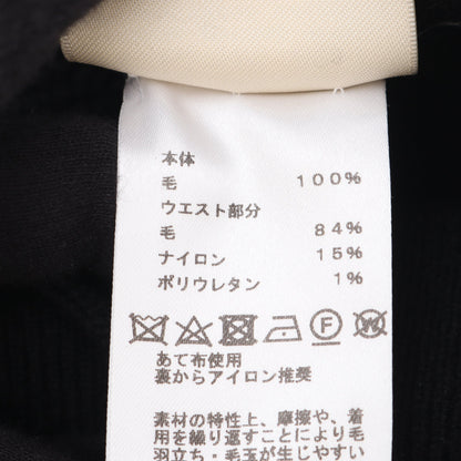 Hモチーフ ハーフ パンツ ウール ブラック ニット エルメス ボトムス HERMES