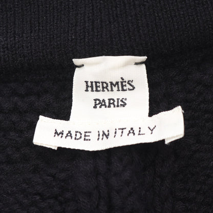 Hモチーフ ハーフ パンツ ウール ブラック ニット エルメス ボトムス HERMES