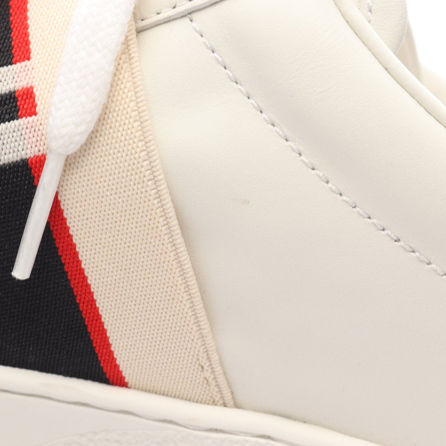 エース ストライプ ローカットスニーカー ロゴ レザー ホワイト ベージュ レッド グッチ シューズ GUCCI