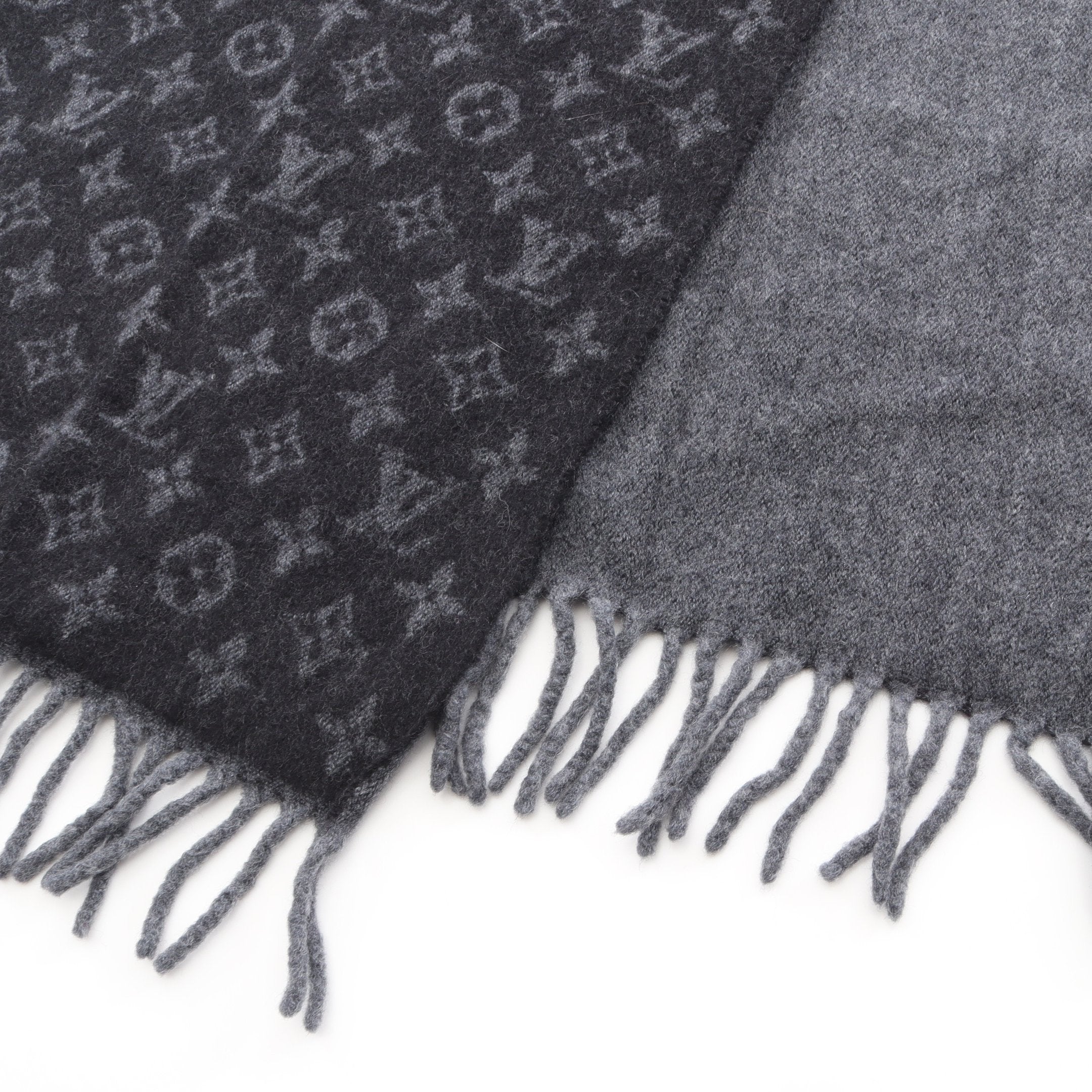 エシャルプ モノグラム グラディエント ノワール マフラー カシミヤ