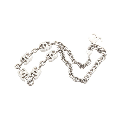 ココマーク チョーカー ネックレス ラインストーン シルバー クリア B25C シャネル アクセサリー CHANEL