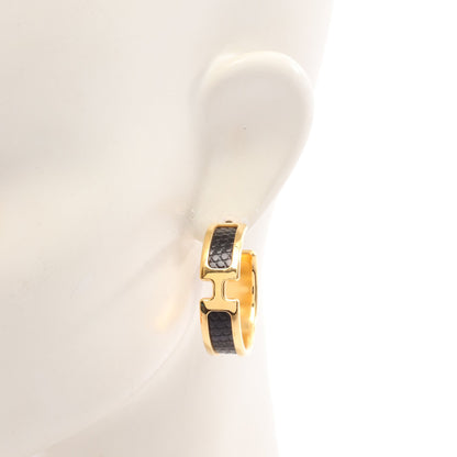 オランプ ピアス GP リザード ブラック ゴールド エルメス アクセサリー HERMES
